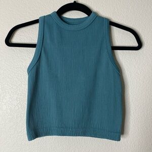 Boom Boom jeans crop ribbed tank women’s medium green